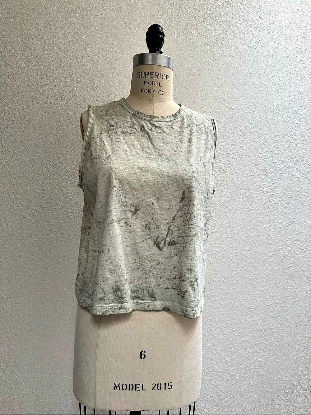 Universal Thread Abstract Sleeveless Cotton Top in Green Size Large NWT